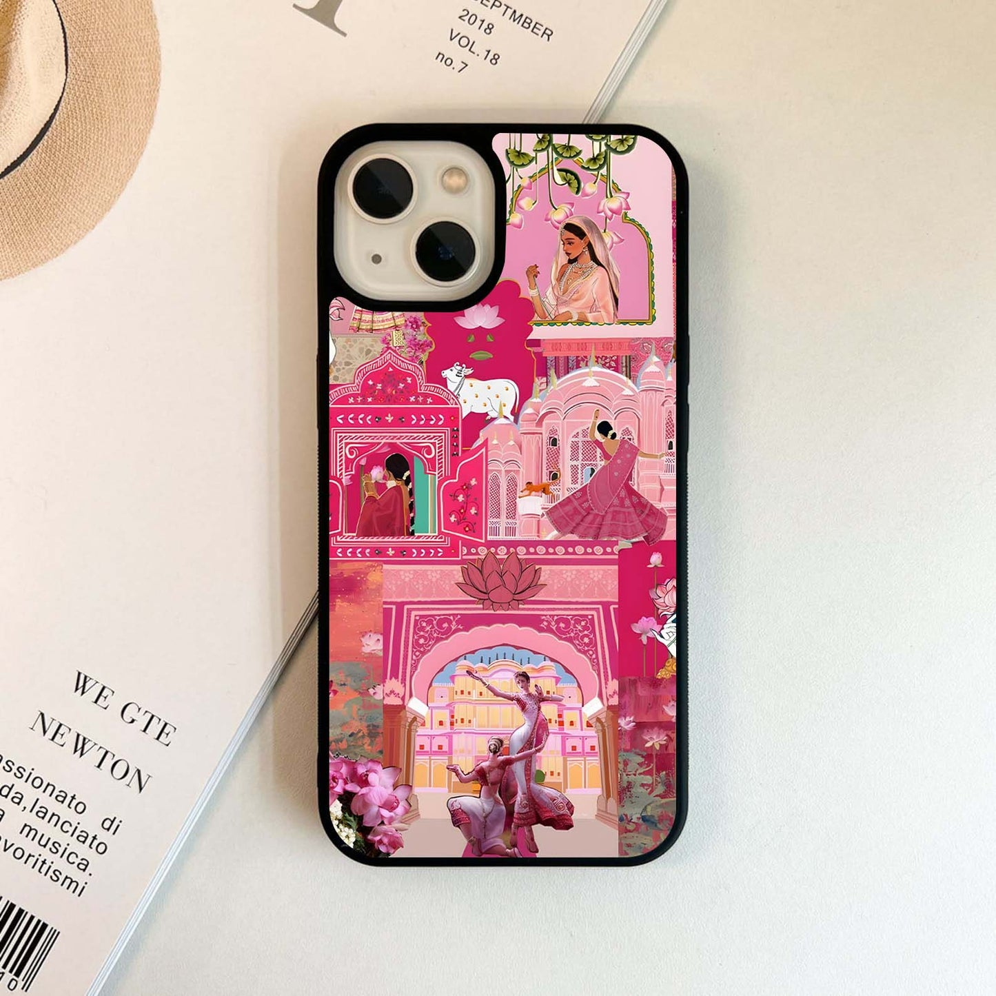 Blossoms of Rajasthan Glass Case