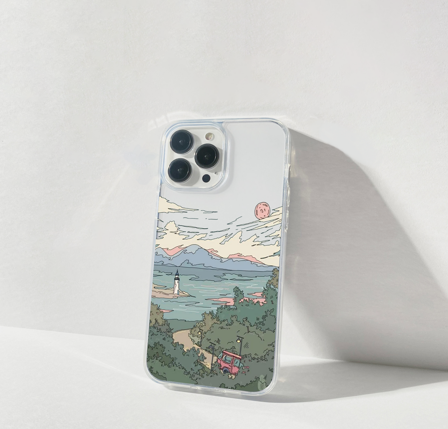 Aesthetic Landscape View Clear Silicon Cover