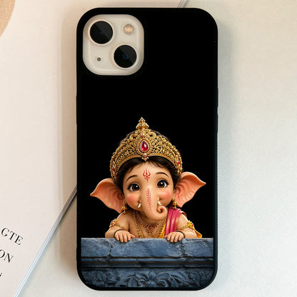 Cute Baby Ganesha Glass Case