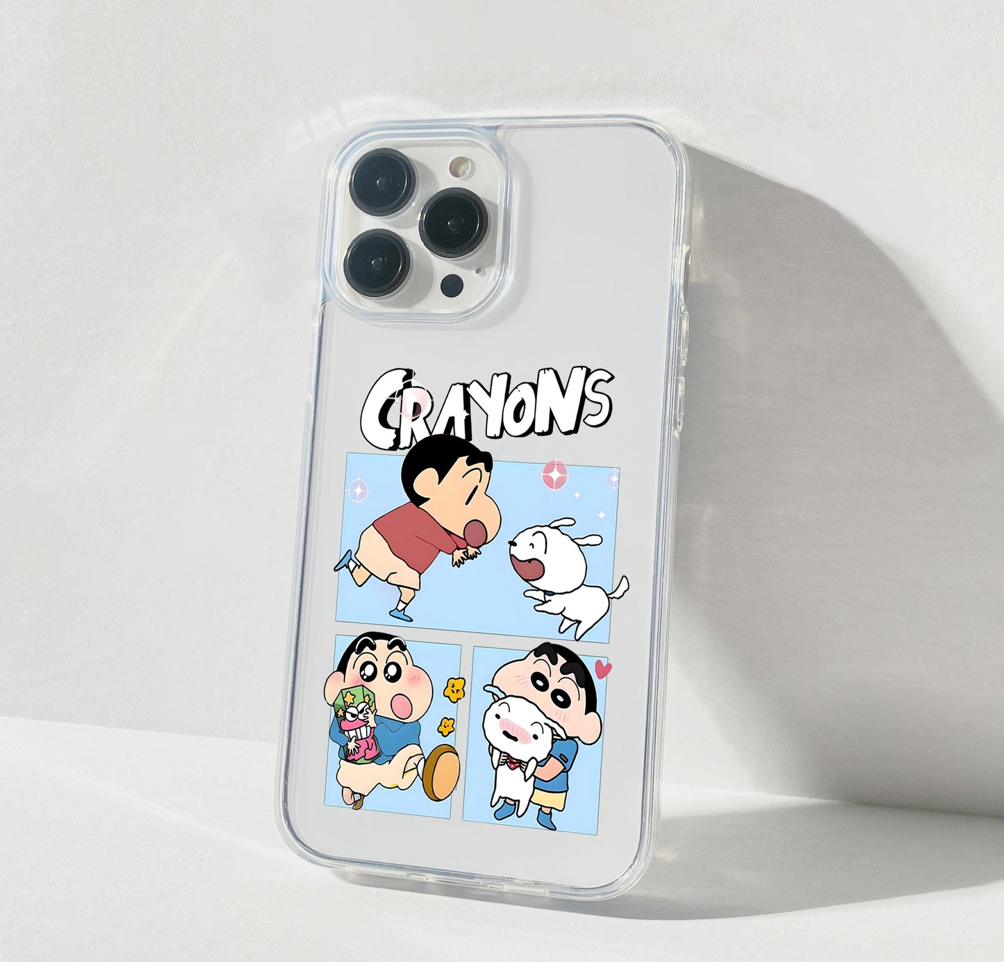 Cute Crayon Shinchan Clear Silicon Cover