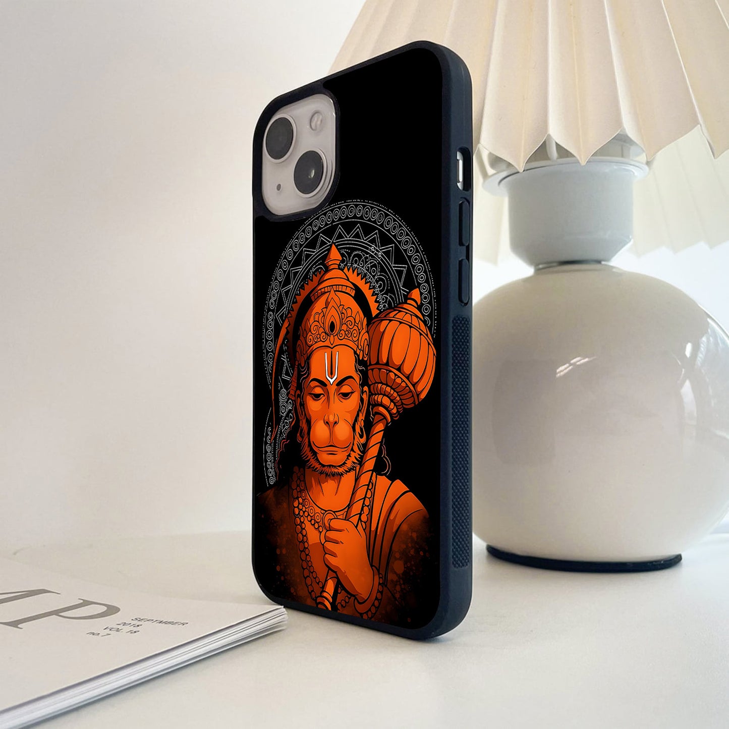 Divine Hanuman Dancing Glass Case