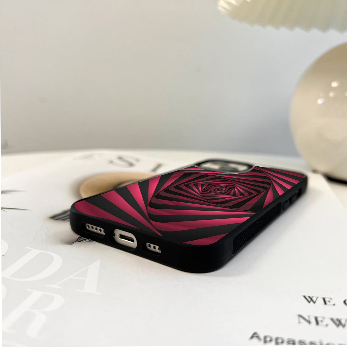 Crimson Spiral Portal Glass Case