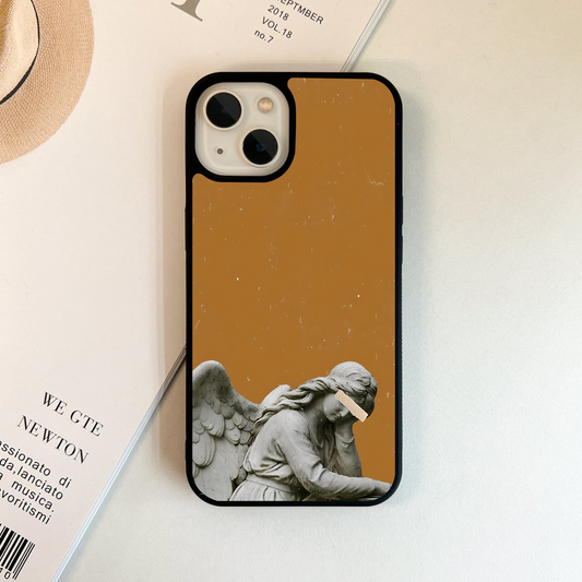 Blindfolded Stone Angel Glass Case