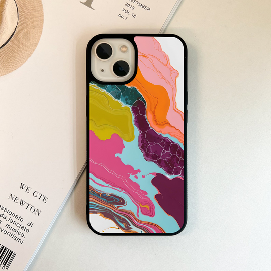 Colorful Drift Map Glass Case