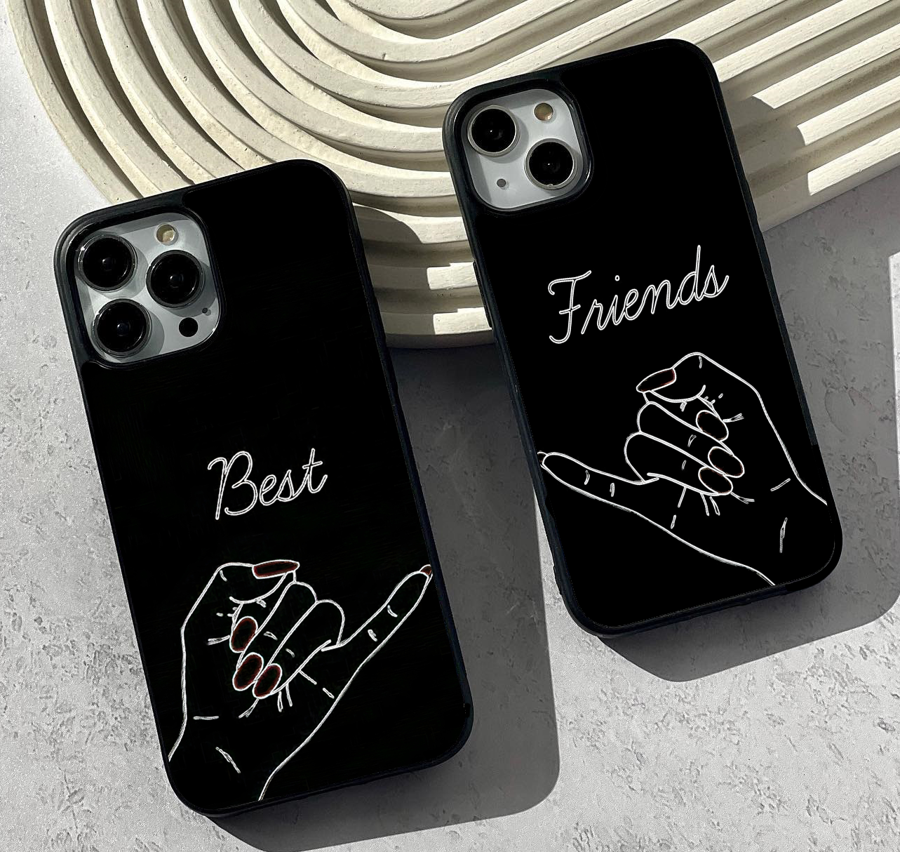 Best Friend Art Line Glass Case