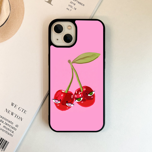 Cheeky Cherry Pair Glass Case