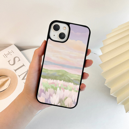 Pastel Meadow Morning Glass Case