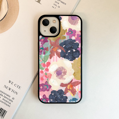 Petal Paint Splash Glass Case