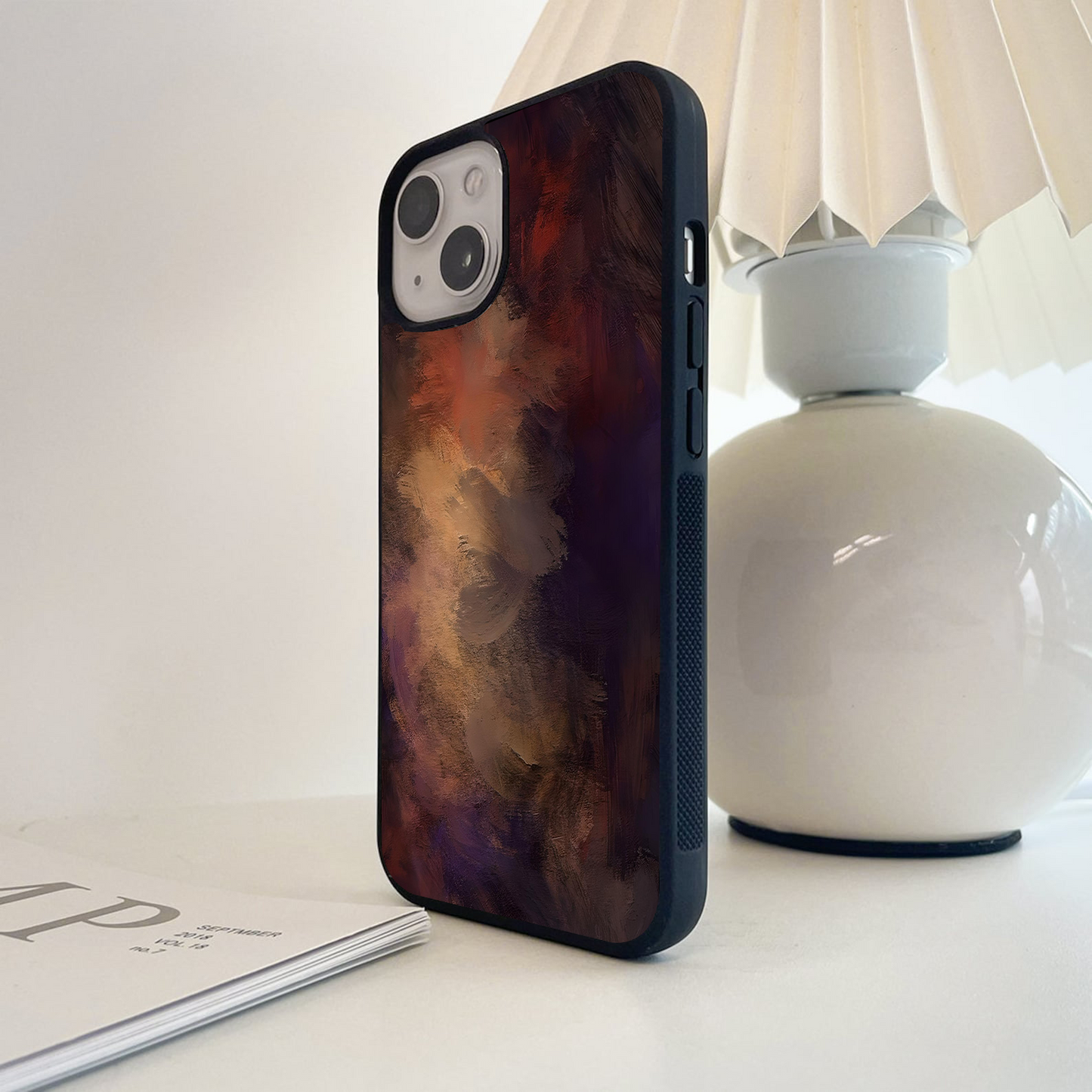 Crimson Dusk Whirl Glass Case