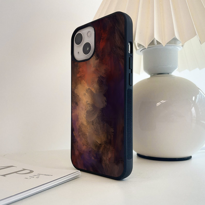 Crimson Dusk Whirl Glass Case