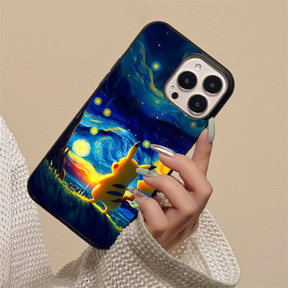 Van Gogh Pikachu Glass Case