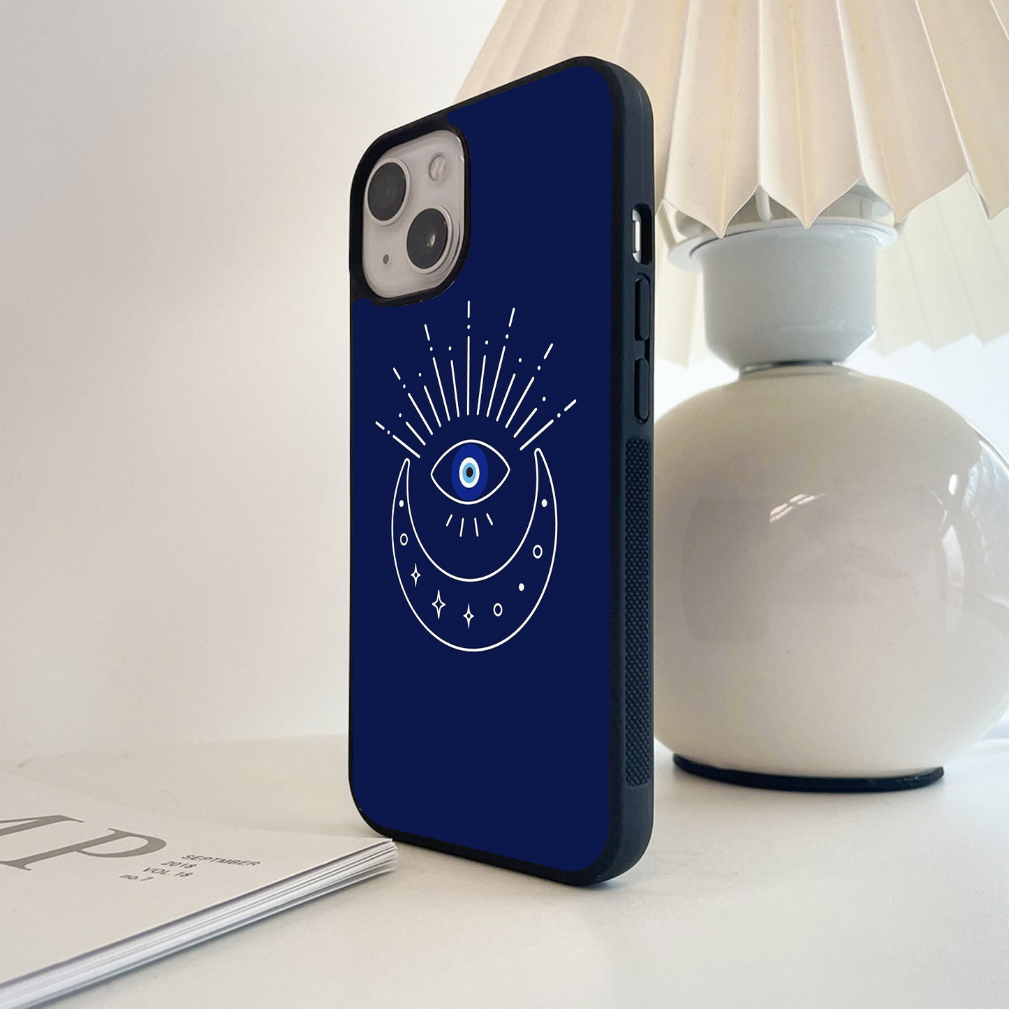 Evil Eyes Dark Blue Glass Case