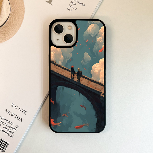 Bridge Beyond Clouds Glass Case