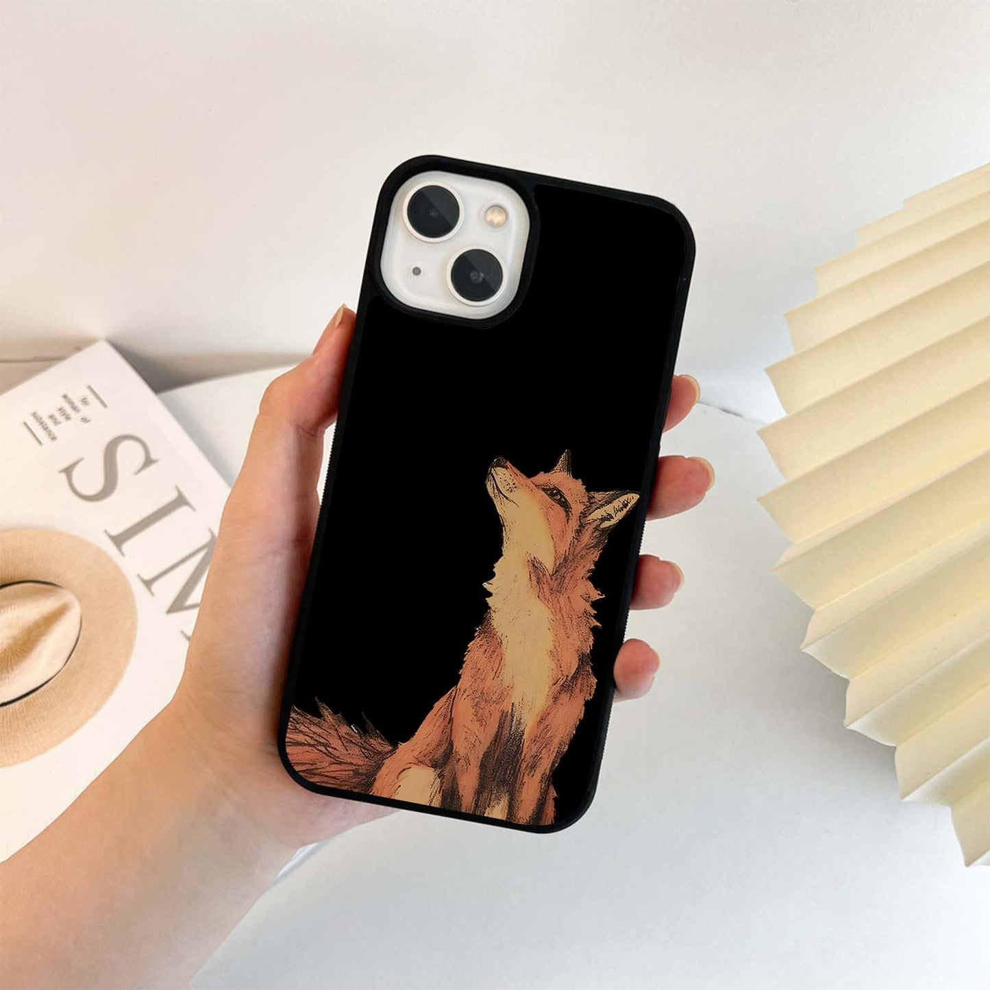 Moonlit Fox Gaze Glass Case