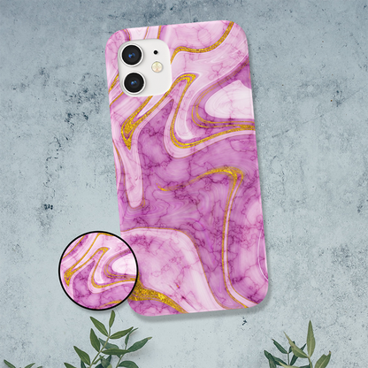 Marble Pattern in Multiple Colors Slim Case Cover  With Same Design Holder