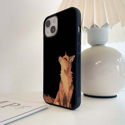 Moonlit Fox Gaze Glass Case