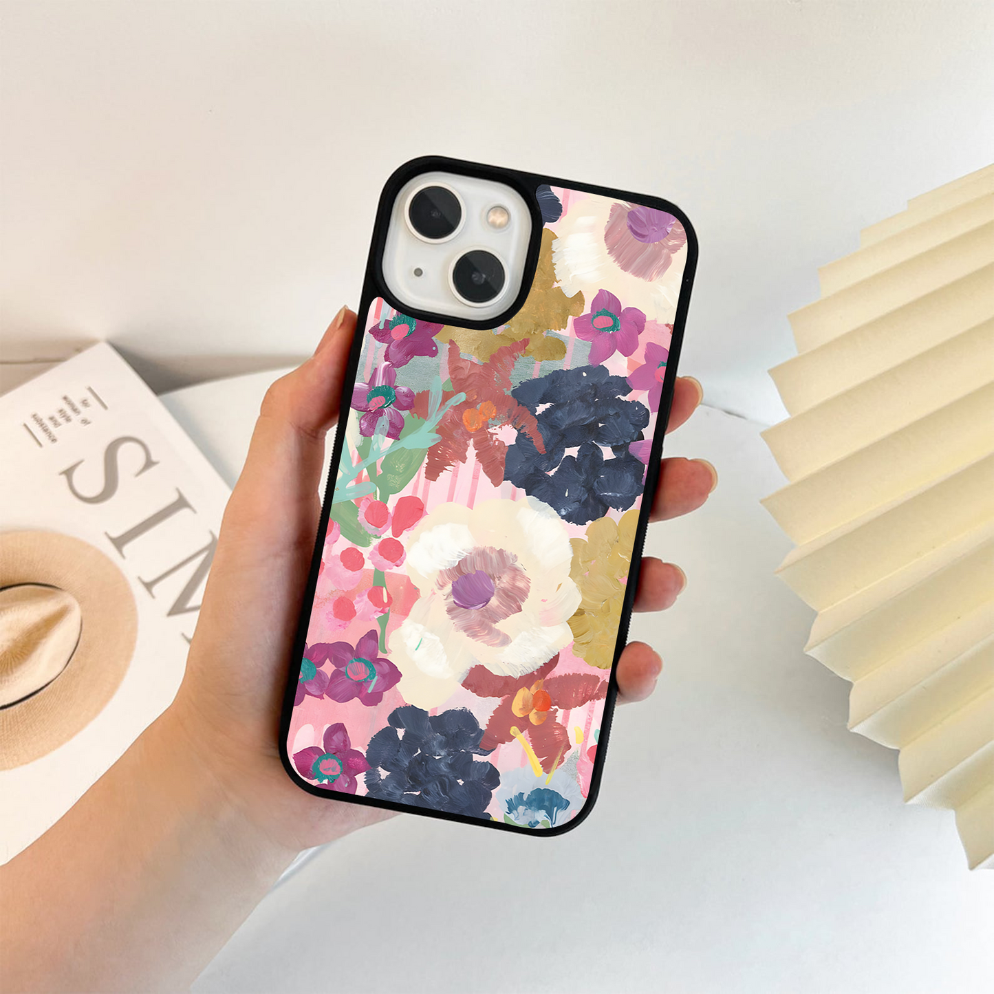 Petal Paint Splash Glass Case