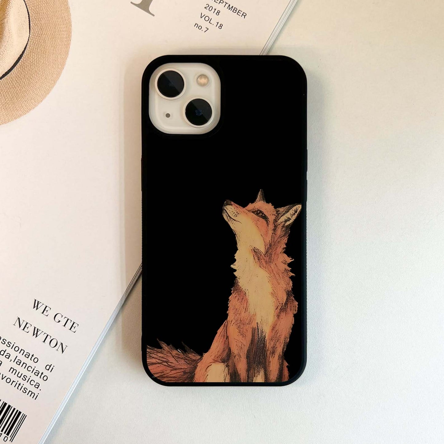 Moonlit Fox Gaze Glass Case