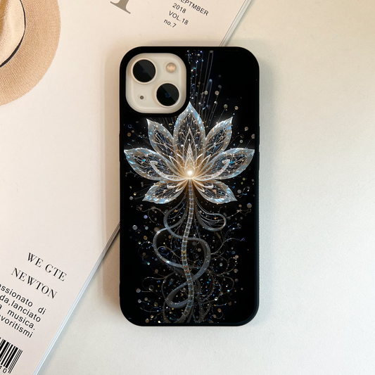 Crystal Lotus Glow Glass Case