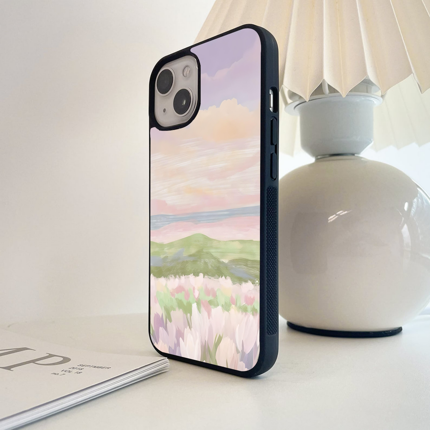 Pastel Meadow Morning Glass Case