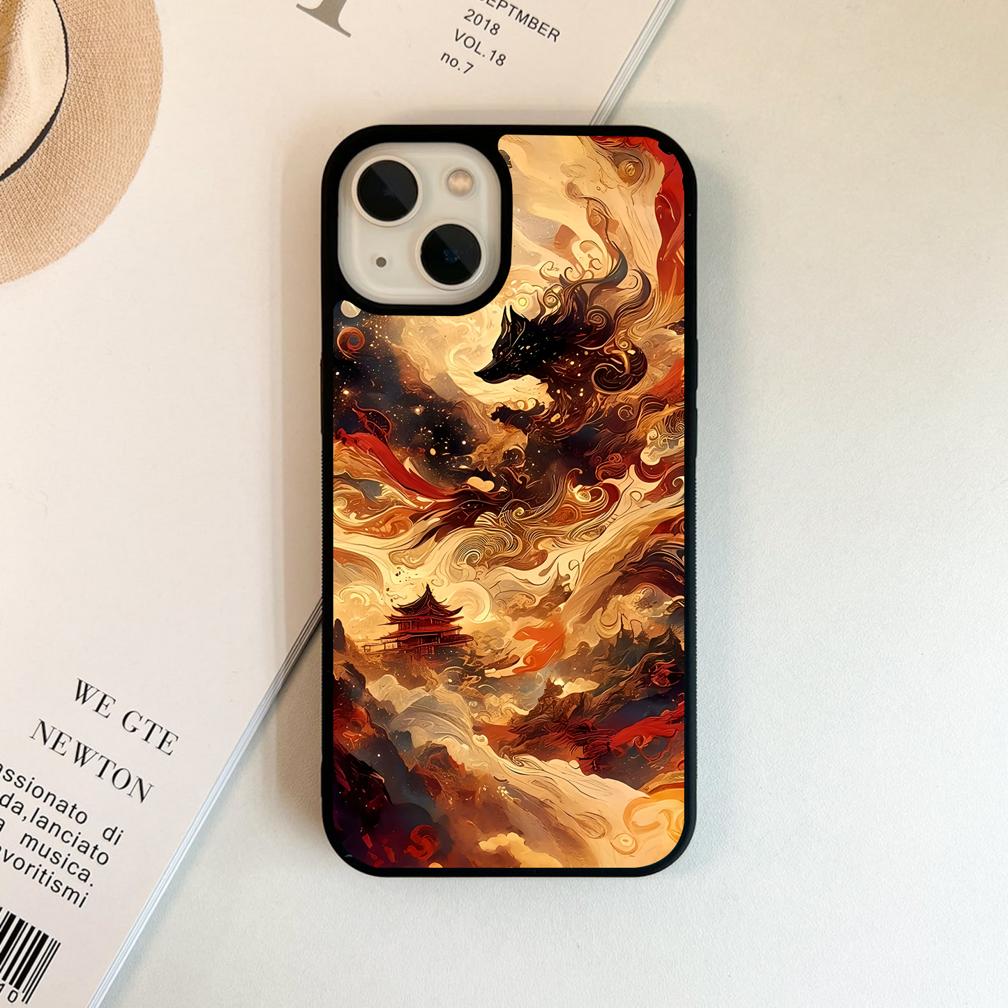 Celestial Wolf Spirit Glass Case