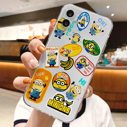 Minion Sticker Pattern Soft Clear Silicon Case Cover