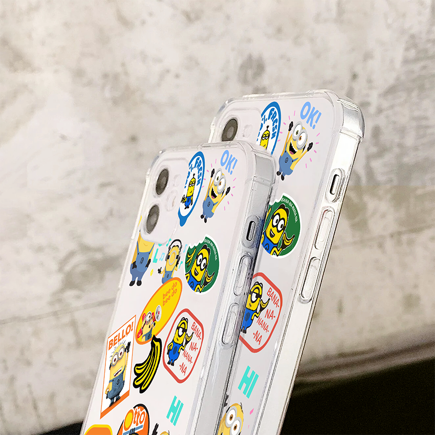 Minion Sticker Pattern Soft Clear Silicon Case Cover