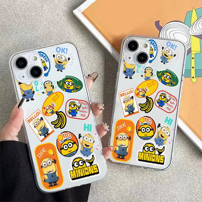 Minion Sticker Pattern Soft Clear Silicon Case Cover