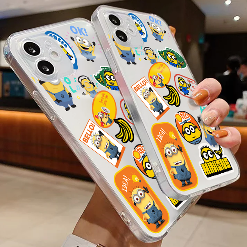 Minion Sticker Pattern Soft Clear Silicon Case Cover