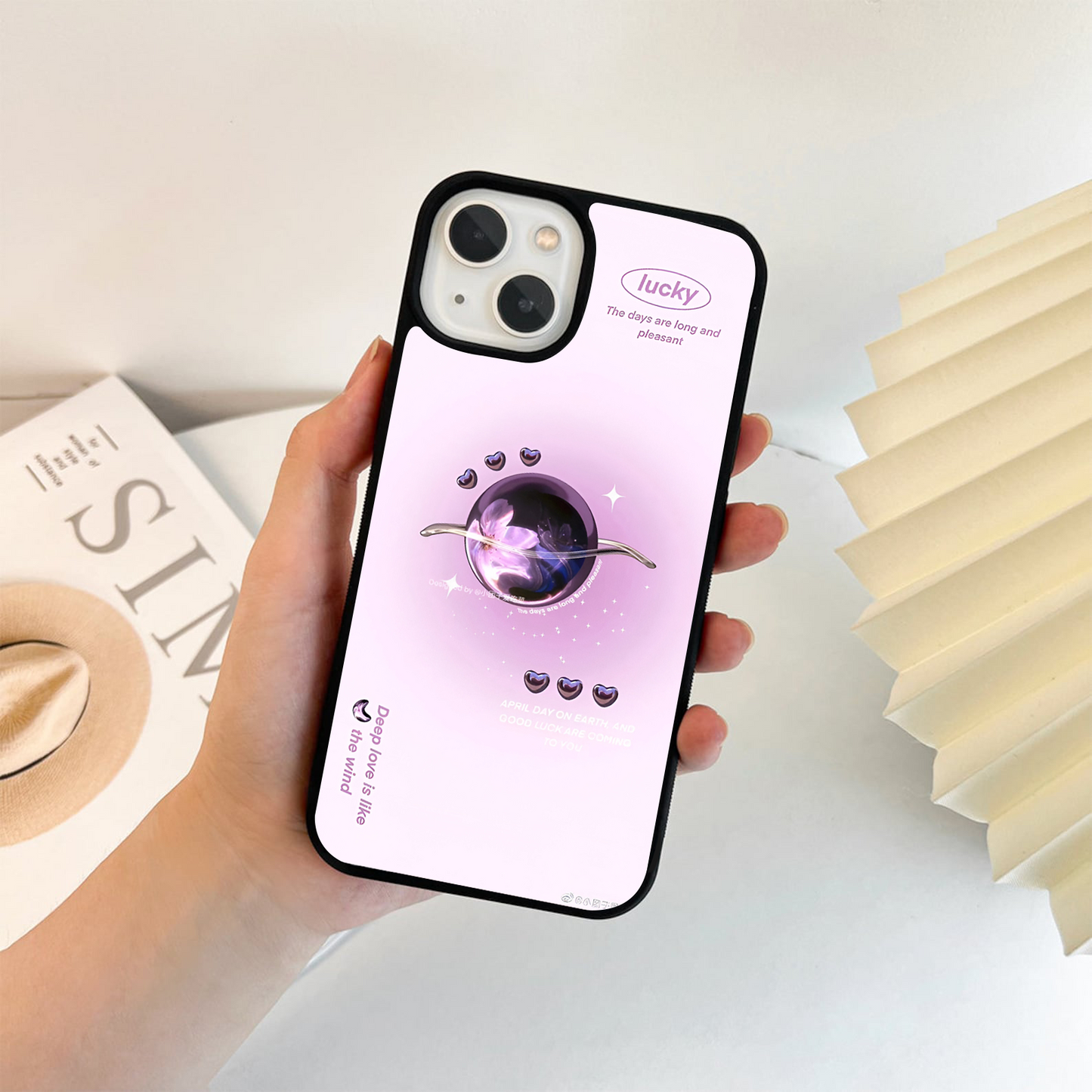 Lucky Heart Planet Glass Case