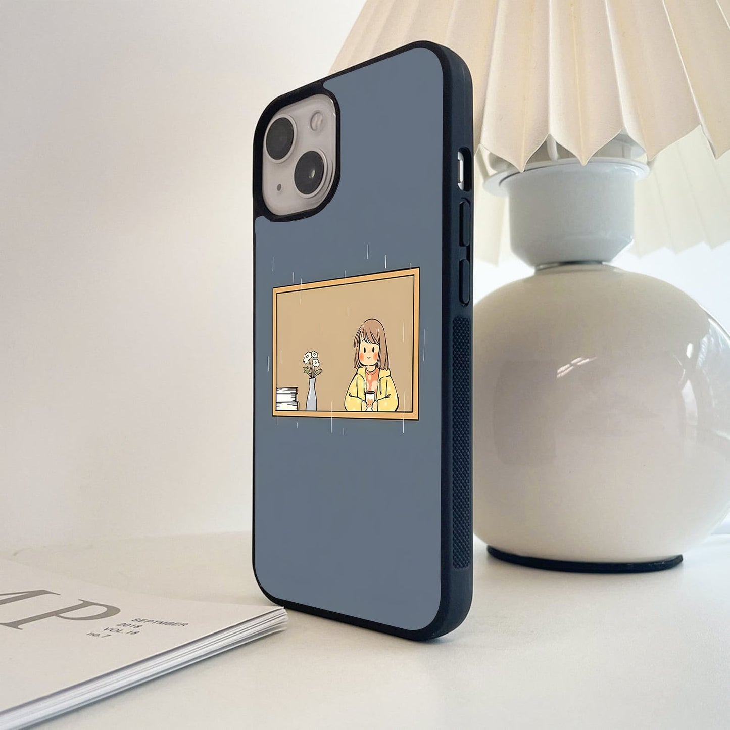 Cozy Rain View Glass Case