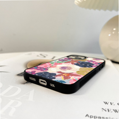 Petal Paint Splash Glass Case