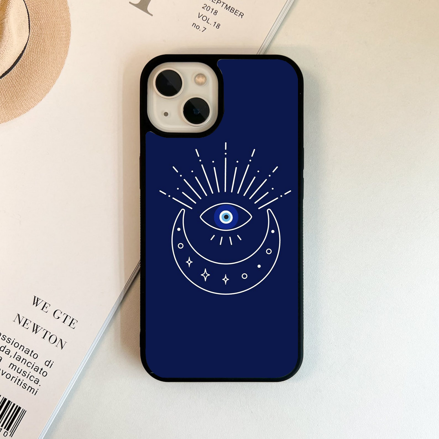 Evil Eyes Dark Blue Glass Case