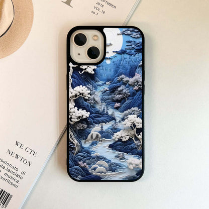 Moonlit Winter Serenity Glass Case