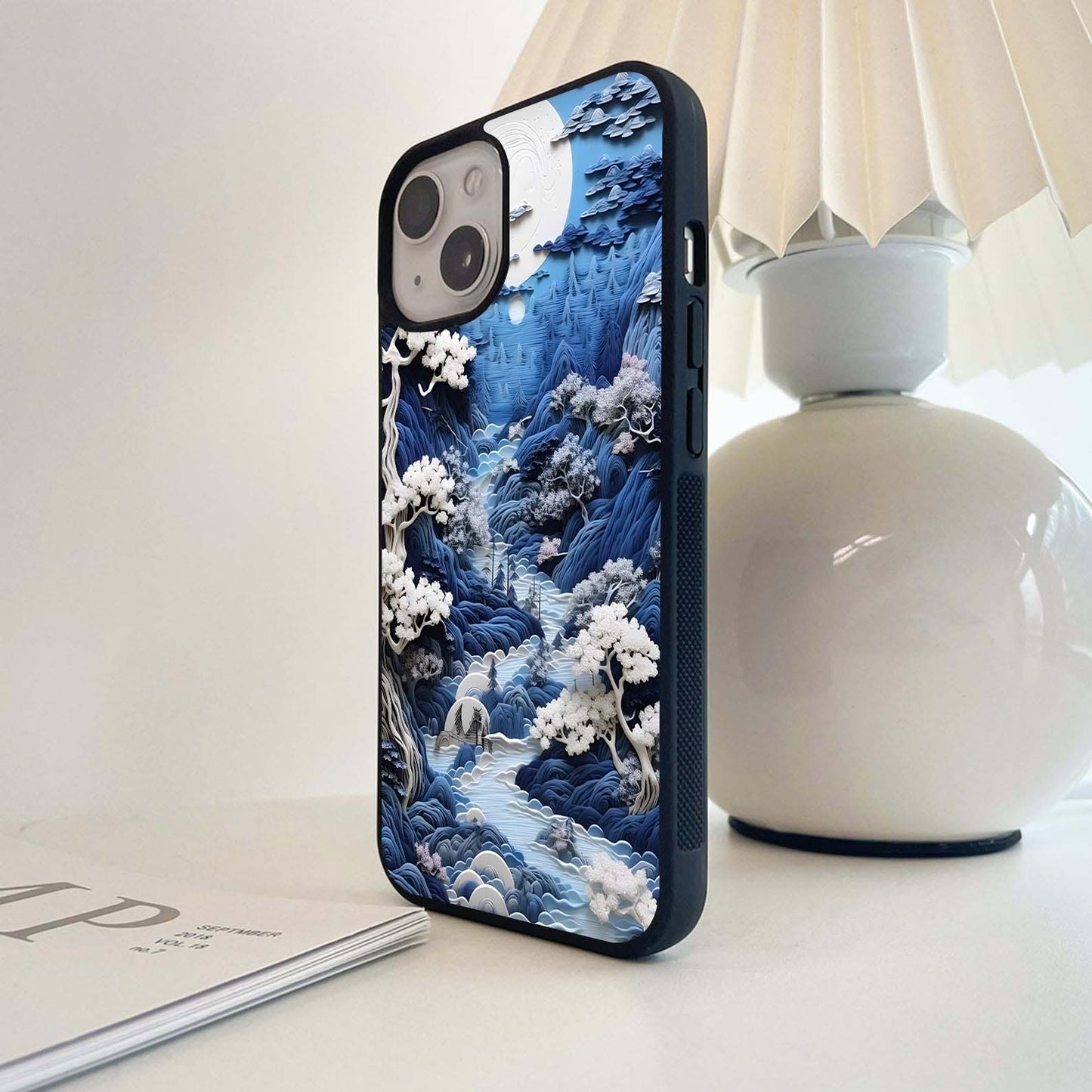 Moonlit Winter Serenity Glass Case