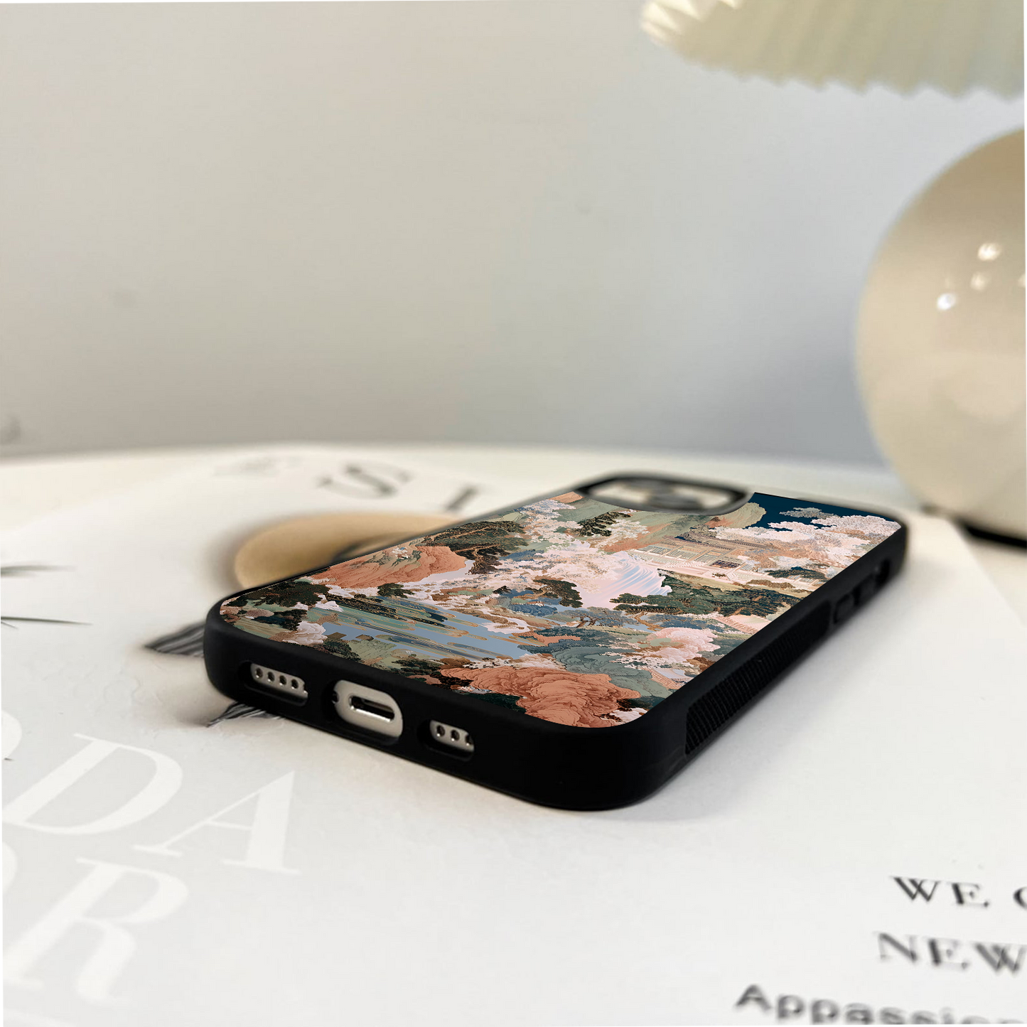 Abstract Waterfall Wall Glass Case