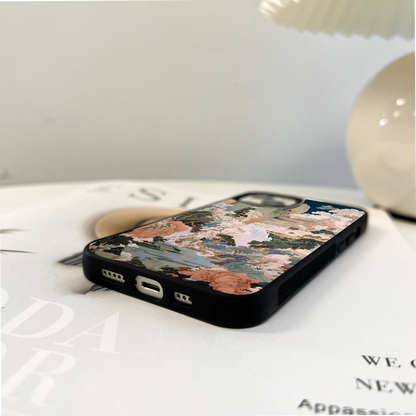 Abstract Waterfall Wall Glass Case