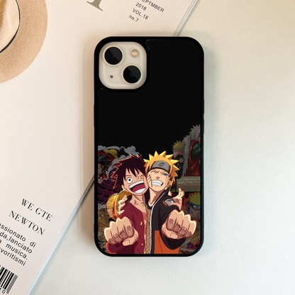 Luffy X Naurto Punch Glass Case