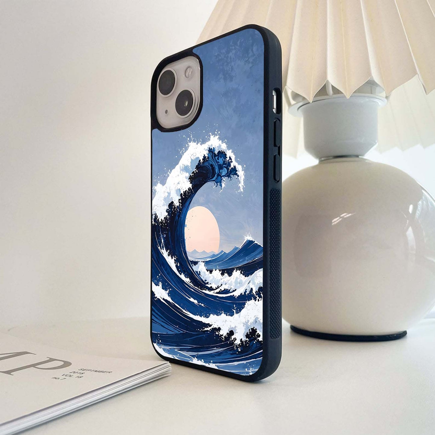 Moonrise Ocean Surge Glass Case