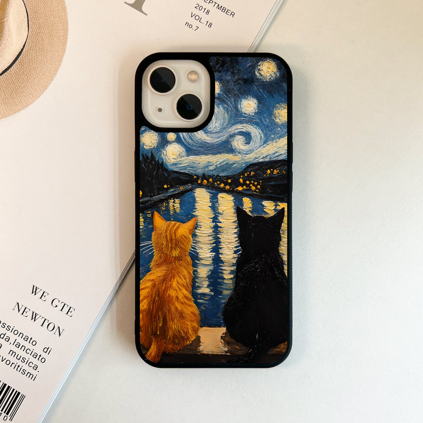 Starry River Cats Glass Case