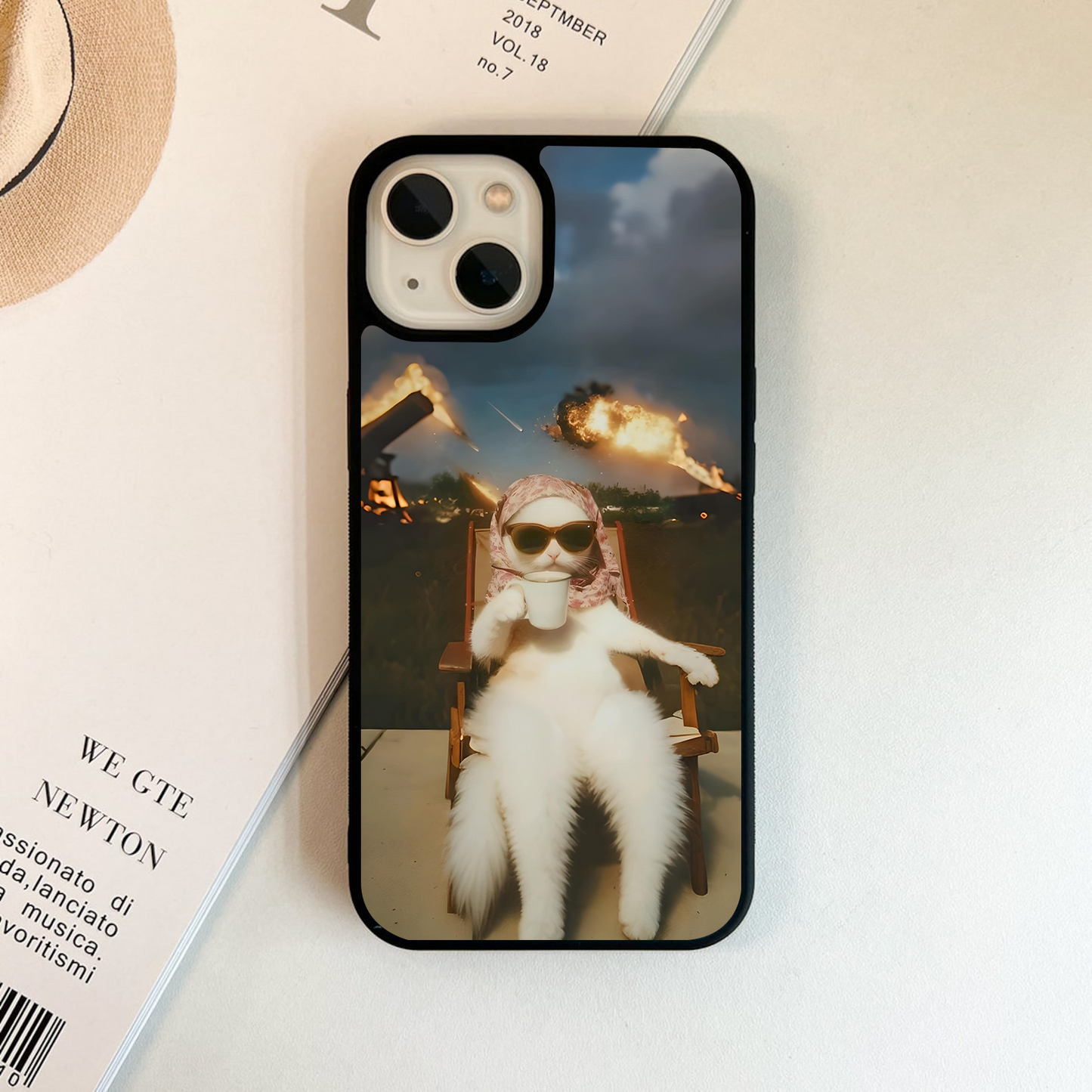 Chill War Cat Glass Case