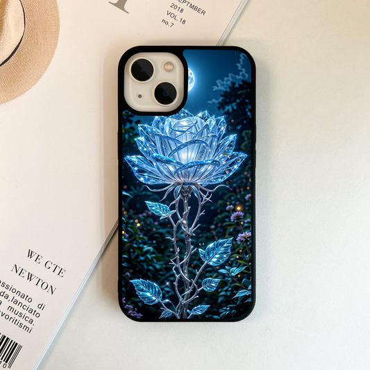 Crystal Moon Lotus Glass Case