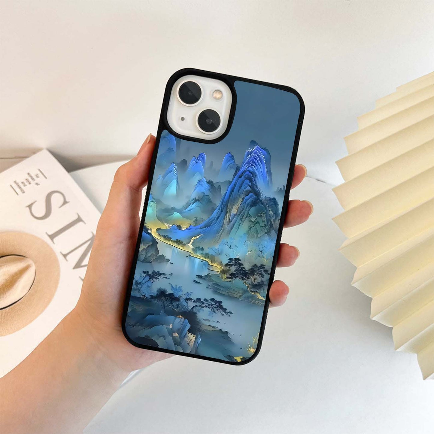 Mystic Azure Peaks Glass Case