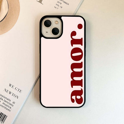 Amor Quote Glass Case