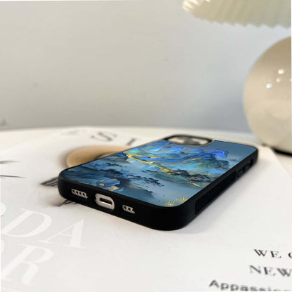 Mystic Azure Peaks Glass Case