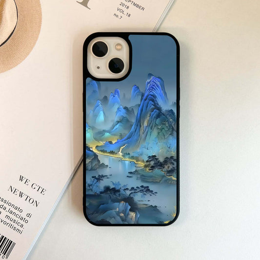 Mystic Azure Peaks Glass Case