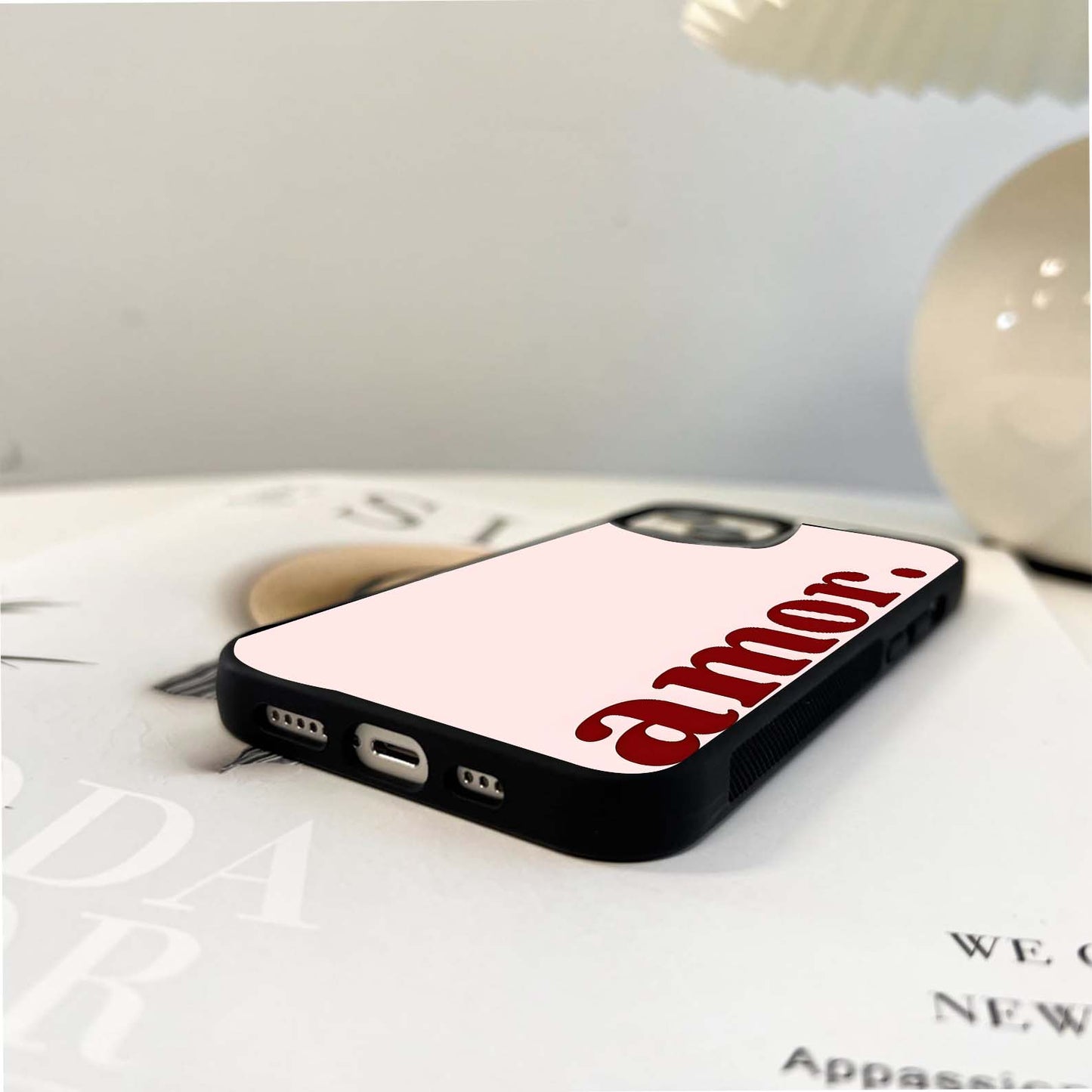 Amor Quote Glass Case