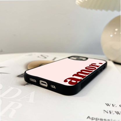 Amor Quote Glass Case