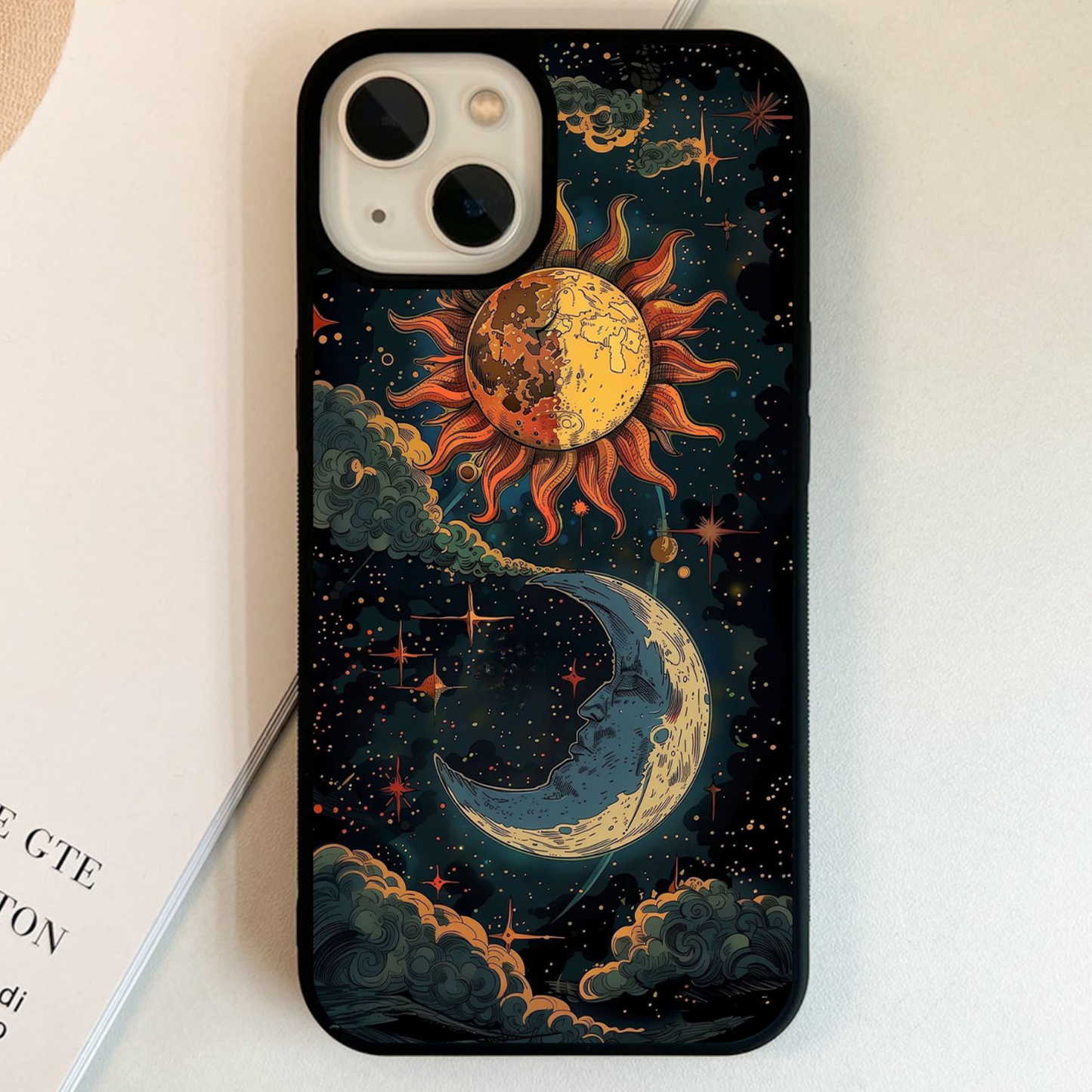 Sun Moon Magic Design Glass Case - Main Image