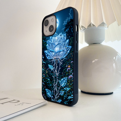 Crystal Moon Lotus Glass Case